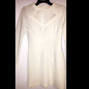 Ivory white / caged neck line / dress